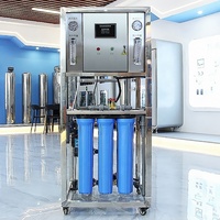 Grand purificateur d'eau commercial à osmose inverse avec pompe, système de filtration 250L/heure