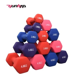 Juegos de pares de pesas de mano antideslizantes 0,5-<span class=keywords><strong>10</strong></span> KG 1-20 LB libras Hex Neopreno Mancuernas Básicas Recubiertas de vinilo Mancuernas de peso de mano - Product Image 4