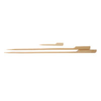 Brochettes en bambou écologiques avec long manche pour barbecue en plein air et camping - Biodégradables, sans danger pour les aliments, finition polie