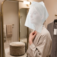 Couvre-visage à prix abordable, personnalisable avec logo, en coton non tissé, pour voyage, avec capuche