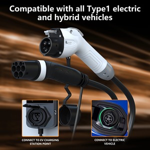 Feyree 7kW Type2 To Type1 Electric Car <b>Charging</b> Cable 32A <b>Fast</b> <b>Charging</b> Single Phase TPU Cable for Electric Car Charger Station - Product Image 3