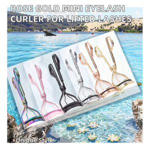 Rizador de Pestañas Mini de Acero Inoxidable Color Oro Rosa de Alta Calidad Personalizado, Herramienta para Levantar Pestañas con Punta Ancha - Product Image 2