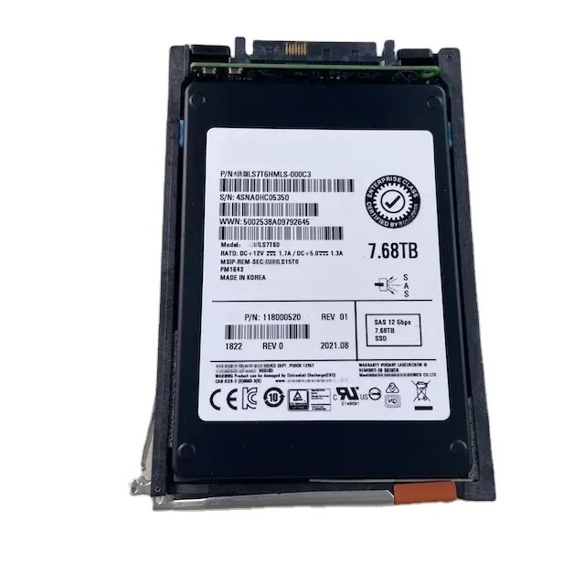EMC 005052556 7.68TB SSD 2.5 6G SAS 520 UNITY - High Performance
