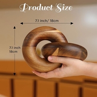 Prix de vente en gros Décoration en bois massif Meilleur cadeau Anneaux de serviette en bois de grande qualité