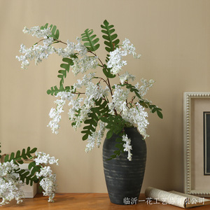 Bouquet de fleurs artificielles Yihua Floral Art, pivoines en soie blanches et roses, décoration intérieure, style moderne et simple - Product Image 4