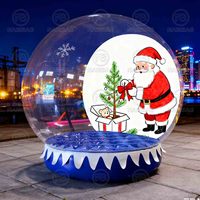 Cabine photo de Noël gonflable taille humaine, globe de neige gonflable, décoration de Noël, maison bulle, trampoline, dôme à air