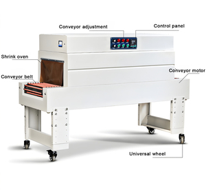 BSN4020 PVC POF Heat Film <b>Shrink</b> Tunnel Shrinking Wrapping Machine Heat <b>Shrink</b> Sleeve Machine for Pet Bottles/empty Glass Bottle - Product Image 6