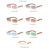 Nouvel Arrivage FRIENDS – Lunettes de Soleil Tendance Sans Monture en Forme de Corne de Buffle pour Femme, Petites Montures Carrées et Rectangulaires, Collection 2026