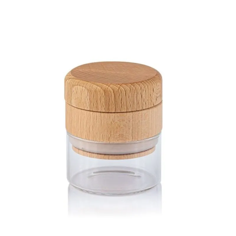 Wholesale New Design Wood Herb Grinder with Jar Body for Smoking Accessories