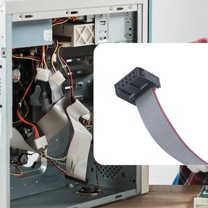 Antrader - Conector de cable plano IDC de 10 pines, 2x5 F F, 30 cm, para monitor, cable de datos de alta velocidad - Product Image 3