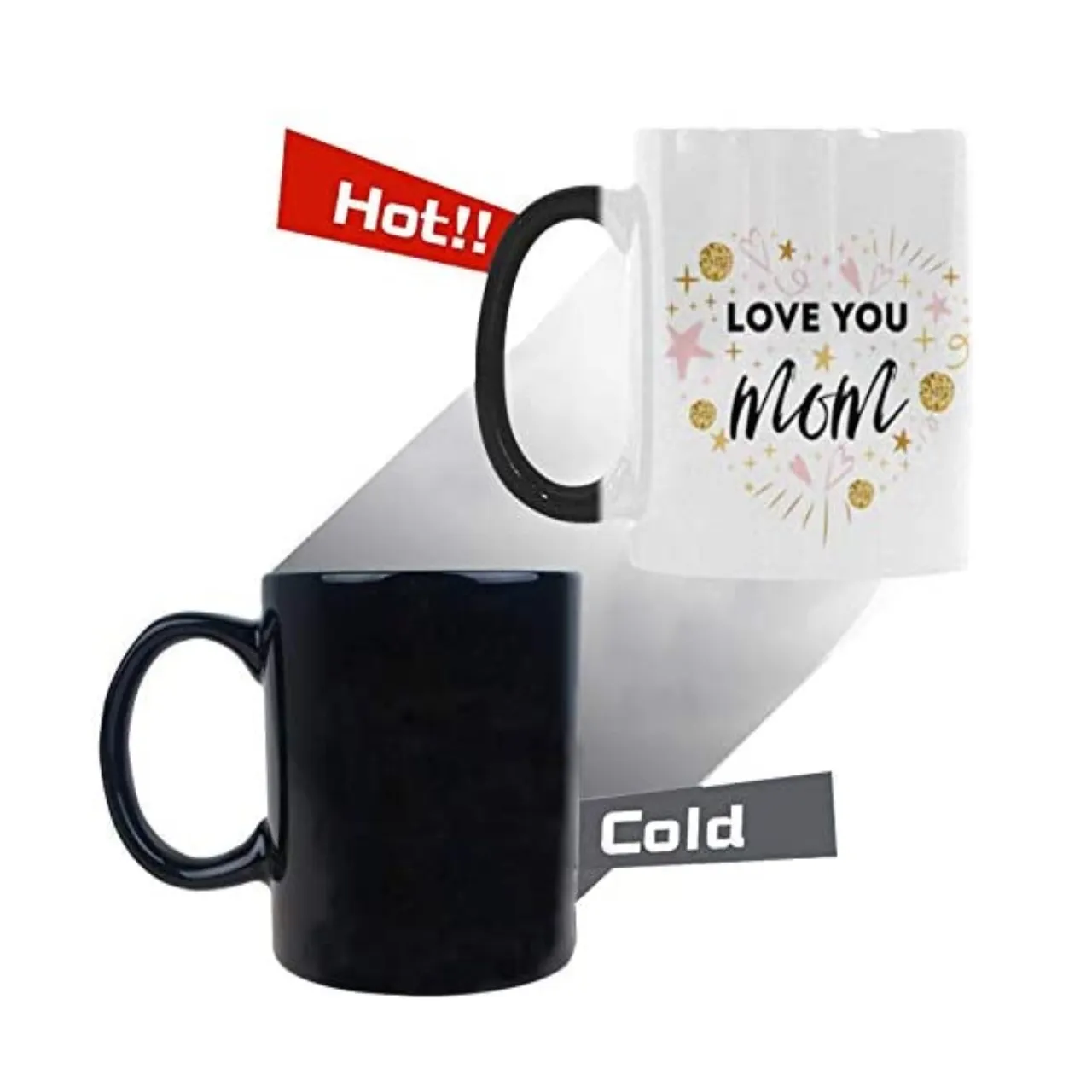 Drop Shipping DIY özelleştirilmiş fotoğraf baskı sihirli kupa renk değiştiren seramik kahve kupası kupa doğum günü yaratıcı hediye hediye