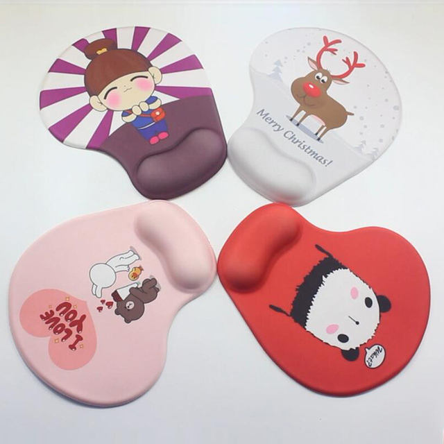 Handmade Customized Anime Cartoon Wrist Rest Support 3D Printed Round Mouse Pad for Office Use with Non Slip