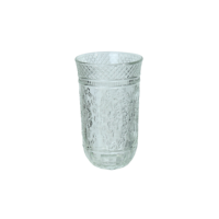 Gelas Tumbler Kaca 6 oz Buatan Khusus Gaya Timur Tengah Mewah untuk Penggunaan di Rumah Set Cangkir Kopi Emas Desain Baru Bertekstur