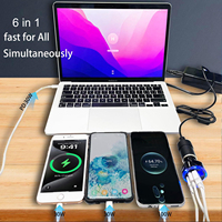 Chargeur de voiture USB-C multi-ports PD 30W tendance avec affichage de la tension pour iPhone, Samsung, téléphones Android – Produits en dropshipping