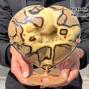 Vente en gros de cristal de septarium en forme de cœur, pierre naturelle polie pour la décoration intérieure unique et les cadeaux de vacances - Product Image 6