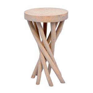 Customized Modern Style <b>Small</b> Round Wood Ottoman <b>Stool</b> With 7 Wooden Legs Ottoman <b>Stool</b> for Living Room Bone Inlay Console - Product Image 6