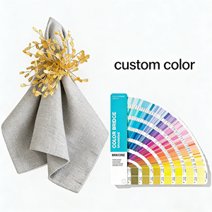 Natürliche Körnigkeit Leinen Stoff Stoffs ervietten Wasch bare Küche Servietten Stoff Hochzeit de'cor Leinen Servietten für Hochzeits feier - Product Image 6