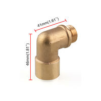 Codo de latón mecanizado por CNC, rosca de precisión para sellado a prueba de fugas, ideal para inspección de emisiones y ajuste de motores