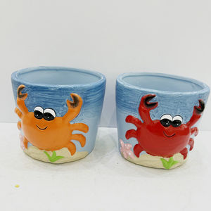 Dessin animé Animal bonsaï décoration de jardin intérieur succulent jardinière <span class=keywords><strong>Pot</strong></span> Mini Pots de fleurs en céramique animaux marins Pots de bureau Vases - Product Image 6