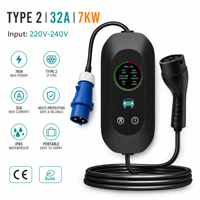 Chargeur EV Type 2 pour BYD, 32A, 7kW, Câble de charge EV Type 2 32A, Pistolet de charge EV Type 2 32A, Câble de 5m, 32A, CE
