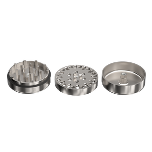 VA Soft Touch Wholesale UV White Round Metal Herbal Smoking 3 Couches Céramique Ultra Tobacco Herb Grinder - Product Image 3