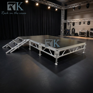 Adjustable Height <b>Stage</b> <b>Platform</b> Non-slip <b>Platform</b> <b>Stage</b> with Stairs - Product Image 1