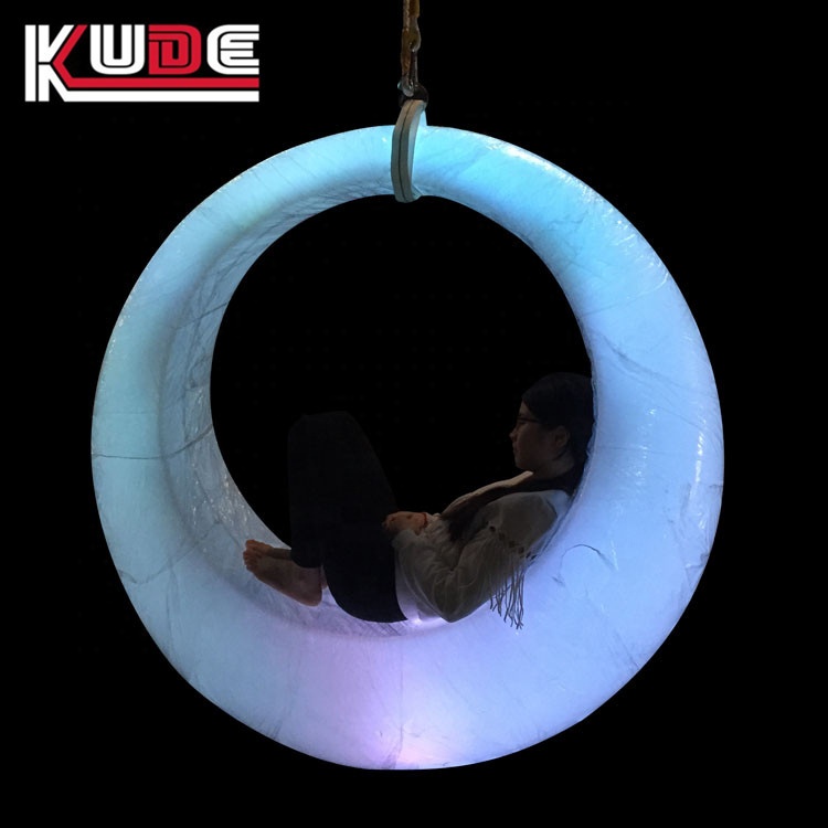 Светодиодные качели, светящиеся круглые цветные подвесные 16 rgb, меняющие цвет, светодиодные качели с дистанционным управлением и подставкой