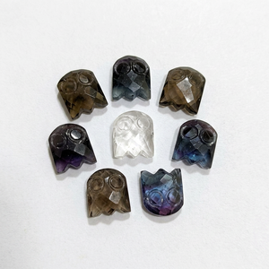 Cuarzo Ahumado Natural Tallado en Forma de Fantasma de Halloween, Piedra Preciosa Tallada a Mano, Cristal de Fantasma Suelto para Joyería - Product Image 1