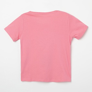 Camisetas cómodas de manga larga para niños y niñas, camisetas de algodón de color rosa con cuello redondo, trajes de marca, etiqueta, de China - Product Image 2