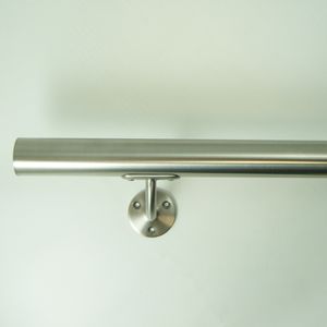 Pasamanos de Pared Contemporáneo Ø 42,4 Inox AISI 316 Acabado Satinado Tipo 1 con 6 Soportes 5,00 Mt de Longitud para Barandillas - Product Image 1