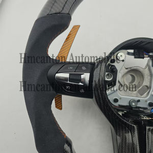 Derniers produits : Volant de voiture en fibre de carbone et cuir avec LED pour BMW Série 3, Série 5, F10, F20, F30, F90, F01, F02 - Product Image 5