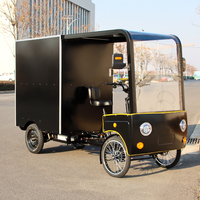 Tricycle électrique à cabine fermée à 4 roues, tricycle de livraison électrique à forte capacité de charge, transport logistique, vélo cargo électrique