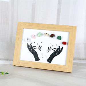 Marco de Fotos de Madera con Cristales Naturales Curativos Hechos a Mano, Adorno de Escritorio para Decoración del Hogar - Product Image 3