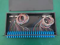 Kotak Terminal Serat Optik Logam 12 Port 24 Port, Plat Lembaran Baja SPCC Cold Rolled, Kotak FTTH, Panel Patch Serat Optik