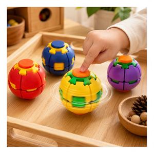 Novedoso Spinner de Botón con Bola de Plástico para Aliviar el Estrés, Esfera Antiestrés, Entretenimiento para Viajes, Set de Premios para Fiestas, Distribuidor - Product Image 4