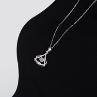 Collier en zircon en argent sterling 925 jupe élégante femmes robe forme collier de bijoux fins