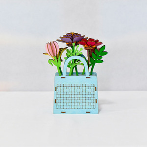 All'ingrosso 3D Set di fiori per fai da te assemblato blu borsa decorazione altri mestieri - Product Image 1