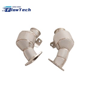 ท่อลงสแตนเลส T304 แบบไหลเวียนสูง พร้อมแผ่นกันความร้อน สำหรับ Infiniti Q50 Q60 3.0T และ Nissan 400Z – ติดตั้งแบบยึดโดยตรง - Product Image 4