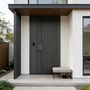 Porte d'<span class=keywords><strong>entrée</strong></span> principale pivotante en aluminium, personnalisable, sécurisée, étanche, anti-effraction, pour l'extérieur de la maison - Product Image 6