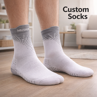 Chaussettes de sport tricotées unisexe pour adultes, en coton, à grip, respirantes, absorbantes et à séchage rapide, idéales pour l'automne – Vente en gros usine, personnalisables