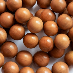 Perles rondes en bois pour la fabrication de bijoux, en vrac, couleur marron naturel - Product Image 1