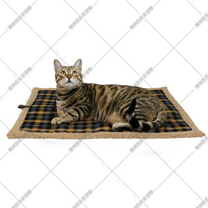 Pet <b>Mats</b> Plaid Rectangle 76x58cm Wool Fill Flannel Washable For Dog Cat Bed - Product Image 1