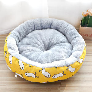 Hot Selling Round <span class=keywords><strong>Cuddle</strong></span> Cup Schlafen Weiche High-Loft Stoff Katze Hund Kissen Haustier Bett Schlaf kissen - Product Image 4