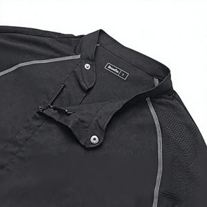 Chaqueta de Chef Negra de Manga Corta para Hombre, Poliéster Tejido, Cierre de Botones, Uniforme para Camareros, Uso en Restaurantes y Bares - Product Image 4