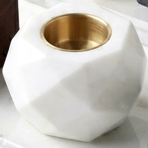 Quemador de Incienso Metálico Geométrico Blanco AB-679 de A.B Handicraftly, Portátil, Decorativo, para Aromaterapia y Decoración del Hogar - Product Image 1
