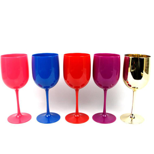Regali di vendita caldi bicchieri da vino in plastica colorata PP 16oz bicchiere da vino in plastica fantasia - Product Image 2