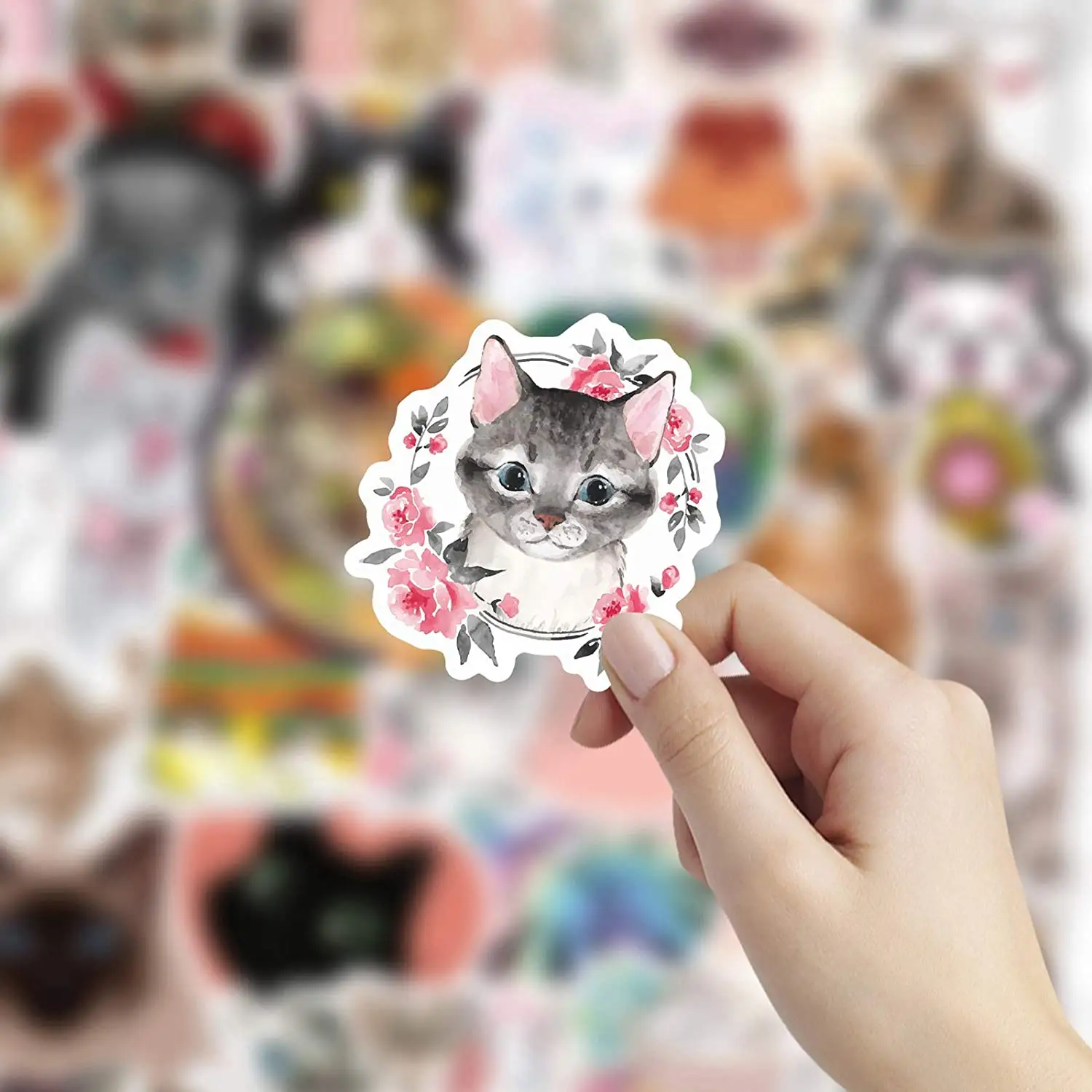 50 100 300 die cut cute Sticker Pack bag vinyl waterproof assorted decorative journaling Simons Cat Sticker Decal Anime for kids