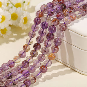 <span class=keywords><strong>Viola</strong></span> naturale fantasma quarzo <span class=keywords><strong>ametista</strong></span> perline sciolte 6-12mm accessori fai da te pietre Semi-preziose per la fabbricazione di braccialetti - Product Image 2