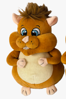Nouvelle conception, jouet en peluche mignon en forme d'écureuil mangeant des carottes, coton PP, polyester