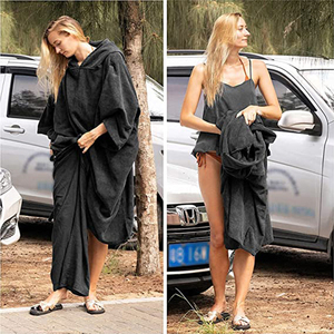Combinaison sèche originale d'usine, serviette à langer, poche, <span class=keywords><strong>Surf</strong></span>, plage, natation, vêtements d'extérieur, <span class=keywords><strong>Poncho</strong></span> de <span class=keywords><strong>Surf</strong></span> avec capuche - Product Image 2